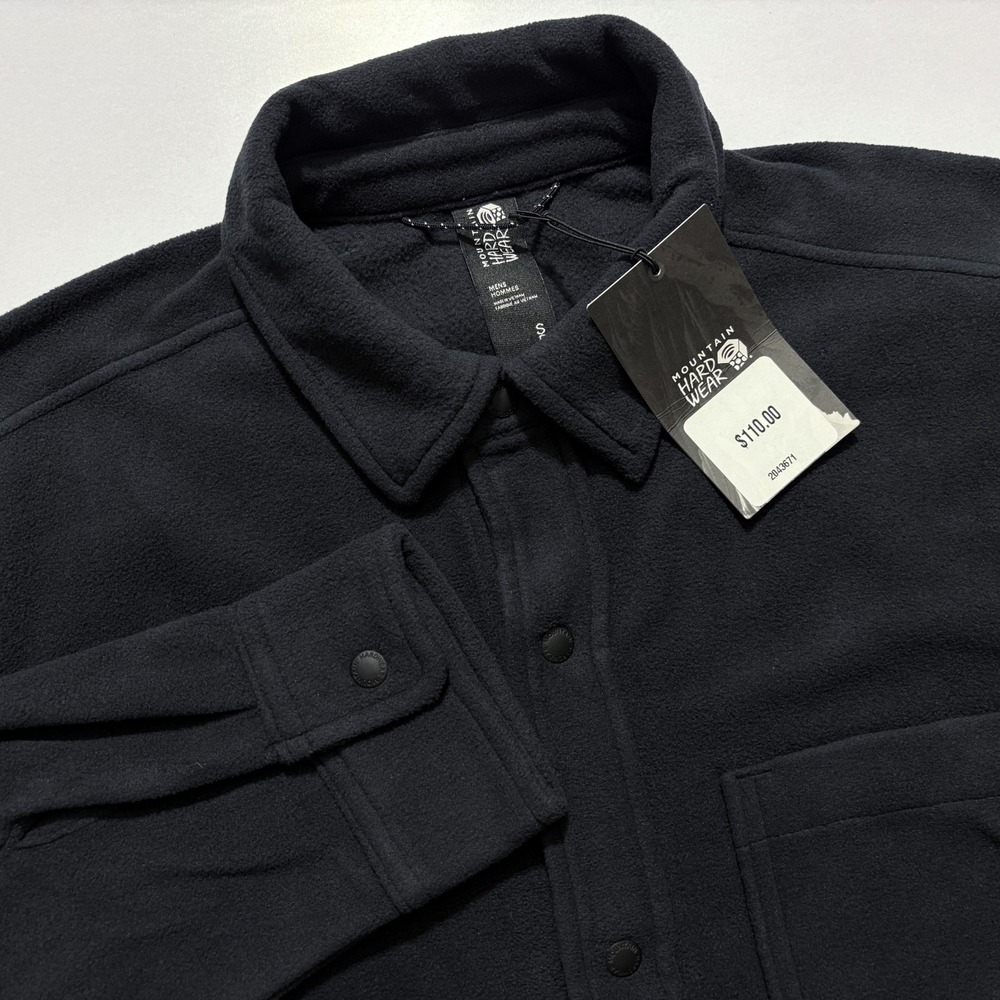 NWT Mountain Hardwear Shirt Microchill Long Sleeve Fleece Snap Mens Small (S)
